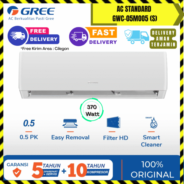 AC Gree Wall Mounted Standard 1/2PK (GWC-05M005-S) – Unit Only