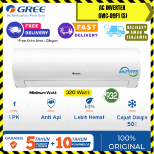 AC Gree Wall Mounted Inverter 1PK (GWC-09F1-S) – Unit Only