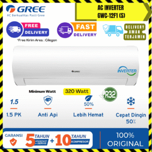 AC Gree Wall Mounted Inverter 1.5PK (GWC-12F1-S) – Unit Only
