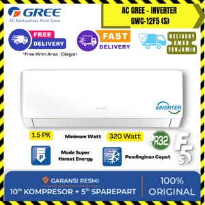 AC Gree Wall Mounted Inverter 1.5PK (GWC-12F5-S) – Unit Only