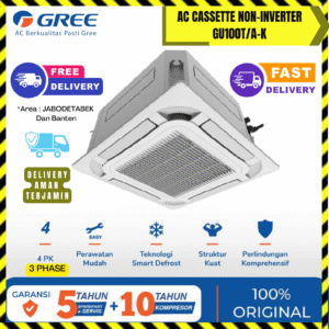 AC Cassette Gree Non Inverter 4PK (GU100T/A-K) – Unit Only