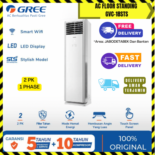 AC Gree Floor Standing 2PK (GVC-18STS) – Unit Only