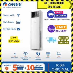 AC Gree Floor Standing 3PK (GVC-24TS(S)) – Unit Only