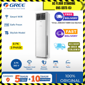 AC Gree Floor Standing 6PK (GVC-55TS(S)) – Unit Only