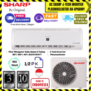 AC Sharp Wall Mounted Inverter 1/2PK (AH-XP6BMY) – Unit Only