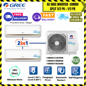 AC GREE COMBO SPLIT INVERTER (1/2 PK+1/2 PK)