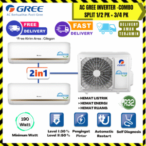 AC GREE COMBO SPLIT INVERTER (1/2 PK+3/4 PK)