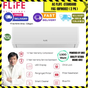 AC Flife Wall Mounted Standard 2PK (FAC-18FM002) – Unit Only