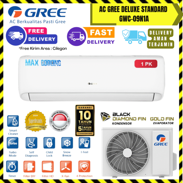 AC Gree Wall Mounted Standard 1PK (GWC-09N1A) – Unit Only