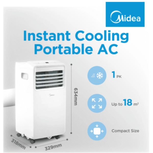 AC Midea Portable 1/2PK (MPHA-05CRN7) – Unit Only - Image 4