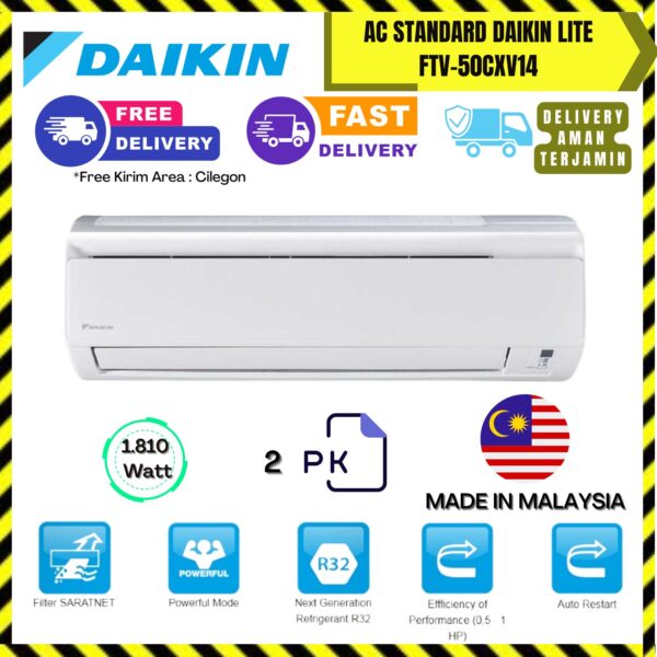 AC Daikin Standard Malaysia 2PK (FTV50CXV14) – Unit Only