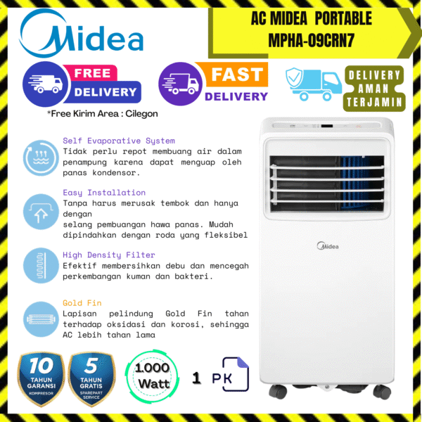 AC Midea Portable 1PK (MPHA-09CRN7) – Unit Only