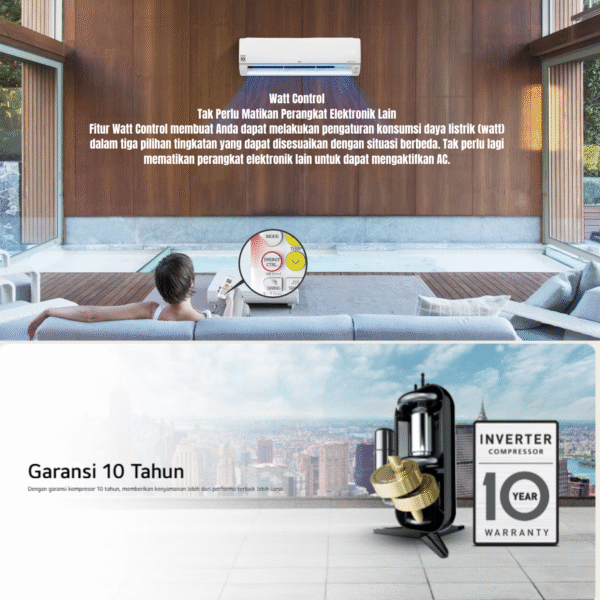 AC LG Inverter 2PK (T18EV5) – Unit Only - Image 2