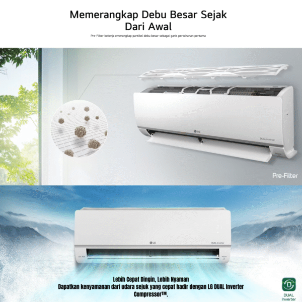 AC LG Inverter 2PK (T18EV5) – Unit Only - Image 3